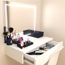 Ver imagem 3 de Penteadeira Suspensa com Gaveta 60 Cm Mdf Branco Fj Decor