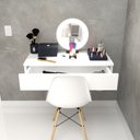 Ver imagem 5 de Penteadeira Suspensa com Gaveta 60 Cm Mdf Branco Fj Decor