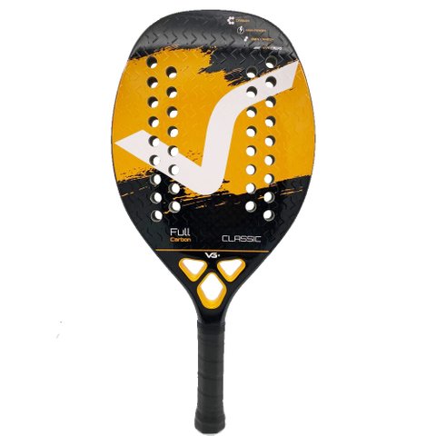 Raquete de Beach Tennis Classic Full Carbon Laranja - Vg Plus
