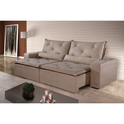 Sofá Santorini 2,50m 4 Lugares - Bege