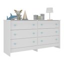 Ver imagem 2 de Cômoda Infantil 136cm com 6 Gavetas Multimóveis Mp4336 Branco Branco