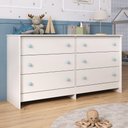 Ver imagem 1 de Cômoda Infantil 136cm com 6 Gavetas Multimóveis Mp4336 Branco Branco