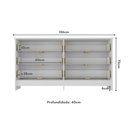 Ver mais imagens de Cômoda Infantil 136cm com 6 Gavetas Multimóveis Mp4336 Branco Branco