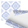 Papel de Parede Adesivo Arabesco Azul Minimalista 2,80m - 1