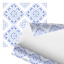 Ver imagem 1 de Papel de Parede Adesivo Arabesco Azul Minimalista 2,80m