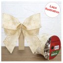 Ver imagem 1 de Kit 2 Rolo Fita Aramada Natal Floco de Neve Decoração Natalina 6,3cm X 9,14m