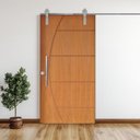 Ver imagem 1 de Porta Correr 6 Trilhos Soft Aparente Puxador Tubo 60cm 110x210cm Belíssima Rodam Abertura Direita Branco