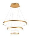 Ver imagem 1 de Pendente 3 Anéis Dourado 60cm Led 60w 3000k Bivolt Paris Luz