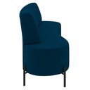 Ver imagem 6 de Sofá 2 Lugares 160cm Pés Aço Preto Tamar K04 Veludo Azul - Mpozenato