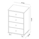 Ver imagem 3 de Gaveteiro 4 Gavetas Office Presence 29110 Nogal Touch Demóbile