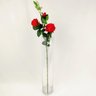 Rosa Vermelha Planta Artificial 75x14cm Haste Com 3 Flores - 5