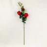 Rosa Vermelha Planta Artificial 75x14cm Haste Com 3 Flores - 2