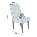 Ver imagem 2 de Cadeira Jantar Estofada Mara c/ 2 unidades Canela / Suede Nude Banana Bit