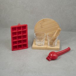 Kit espremedor de limão, forma e kit caipirinha 7 pçs Oikos - 4