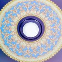 Ver imagem 5 de Cuba De Apoio Banheiro Lavabo Azul Floral 16x41cm Decorada