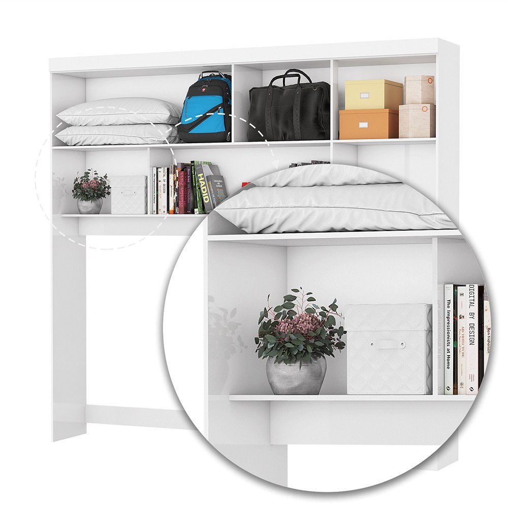 Guarda Roupa Modulado com Cama Paris 5 Portas com Espelho e 2 Gavetas - 5