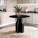 Ver imagem 3 de Mesa Redonda Grid 90cm MDF 4 Lugares Byhouse