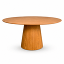 Ver imagem 2 de Mesa de Jantar Oval 180x100cm em Freijó Melamínico - Base Cone
