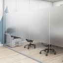 Ver imagem 1 de Vinil Adesivo Jateado Porta Blindex Banheiro Janela Box Vitrine Película Jateada Transparente 5mts x