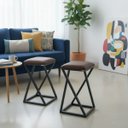 Ver imagem 1 de Kit de 2 Banquetas Z Metalon Banco:marrom