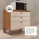 Ver imagem 7 de Balcão Pequeno Cozinha Positano New 100% MDF 3 Gavetas