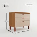 Ver imagem 3 de Balcão Pequeno Cozinha Positano New 100% MDF 3 Gavetas