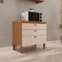 Ver imagem 1 de Balcão Pequeno Cozinha Positano New 100% MDF 3 Gavetas