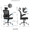 Cadeira de Escritorio Presidente Giratória Ergonômica Mesh - 7