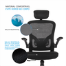 Cadeira de Escritorio Presidente Giratória Ergonômica Mesh - 8