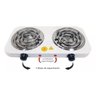 Fogareiro Elétrico 220v 2 Bocas 2000 Watts Branco - 2