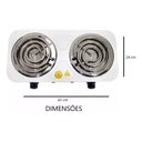 Ver imagem 4 de Fogareiro Elétrico 220v 2 Bocas 2000 Watts Branco