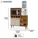 Ver imagem 2 de Armário Fruteira Núbia Microondas Adega Bebedouro:Freijo/Offwhite