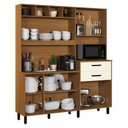 Ver imagem 5 de Armário de Cozinha Compacta 175cm com 8 Portas e 2 Gavetas Multimóveis Cr20287 Nature/champanhe