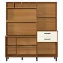 Ver imagem 6 de Armário de Cozinha Compacta 175cm com 8 Portas e 2 Gavetas Multimóveis Cr20287 Nature/champanhe