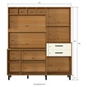 Ver imagem 4 de Armário de Cozinha Compacta 175cm com 8 Portas e 2 Gavetas Multimóveis Cr20287 Nature/champanhe