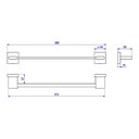 Ver imagem 2 de Porta Toalha Banheiro Barra 30cm Deca Polo 2040.gl33.030