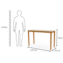 Ver imagem 5 de Aparador Noah Grande Mdf Nude e Madeira 119x75x44 Donna 0204aag02