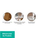 Ver imagem 3 de Mesa Retangular para Sala Jantar 130x80 Tampo Vidro/mdf Agata Cimol Nature/off White