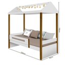 Ver imagem 3 de Cama Solteiro Sara Branca Mel com Led com Colchão
