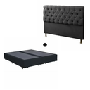 Ver imagem 1 de Base Bipartida Casal com Cabeceira Preta 138x188