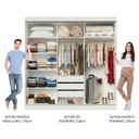 Ver imagem 4 de Guarda-Roupa Casal Madesa Kansas 3 Portas de Correr 3 Gavetas Branco Cor:Branco