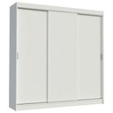 Ver imagem 2 de Guarda-Roupa Casal Madesa Kansas 3 Portas de Correr 3 Gavetas Branco Cor:Branco