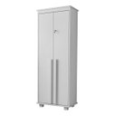Ver imagem 4 de Armário Multiuso 2 Portas com Chave Organizador Alto para Quarto