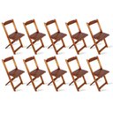Ver imagem 6 de Kit de 5 Conjuntos de Mesa Dobrável 70x70 com 4 Cadeiras Imbuia - Cor: Marrom