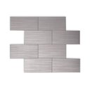 Ver imagem 1 de Kit 1m² Pastilha de Metal Autocolante 29cm x 29cm Cinza/Prata Escovada Glass Mosaic