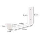 Ver mais imagens de Mão Francesa Invertida 20cm Branca Ferro Industrial Kit 2pç