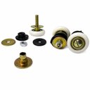 Ver imagem 4 de Kit c/ 10 Roldanas 1125R Porta de Correr Vidro 8 e 10mm Suporte Inteiriço Reforçada
