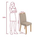 Ver imagem 3 de Conjunto Sala de Jantar Mesa Easy Tower 170x90cm Mdf/vidro com 6 Cad Aurea Linho Rinzai Bege Amendoa