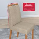 Ver imagem 7 de Conjunto Sala de Jantar Mesa Easy Tower 170x90cm Mdf/vidro com 6 Cad Aurea Linho Rinzai Bege Amendoa