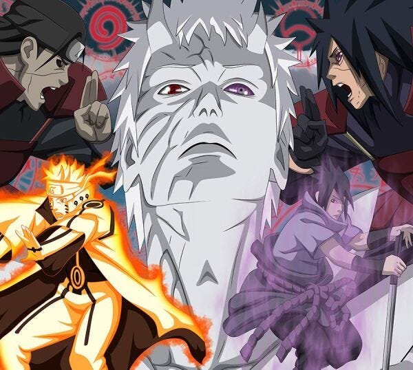 Papel de Parede Adesivo Infantil Naruto Grande Guerra